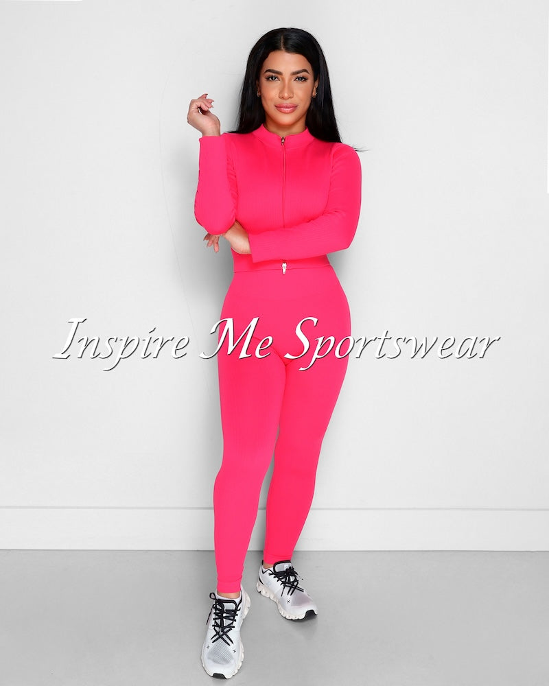 TWO-WAY ZIPPER PANTS SET