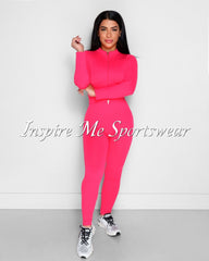 TWO-WAY ZIPPER PANTS SET