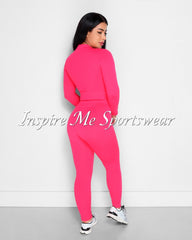 TWO-WAY ZIPPER PANTS SET