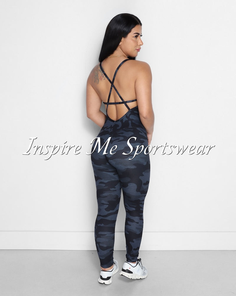 CROSS-BACK WORKOUT JUMPSUIT