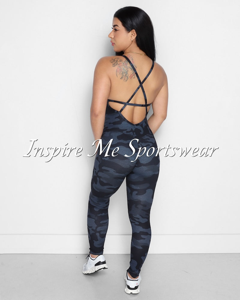 CROSS-BACK WORKOUT JUMPSUIT